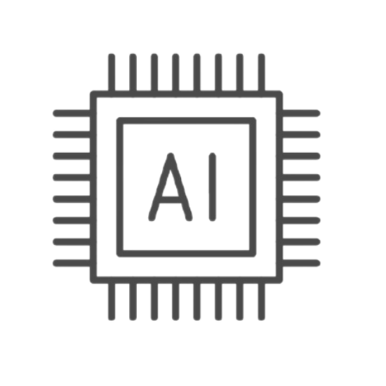 Computer chip with AI written on it - Icon