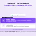 Image showing distinction between enterprise validation and test automation